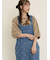 【接触冷感】レースコード刺繍パフスリーブTシャツ