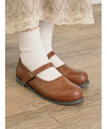 メダリオンワンストラップシューズ