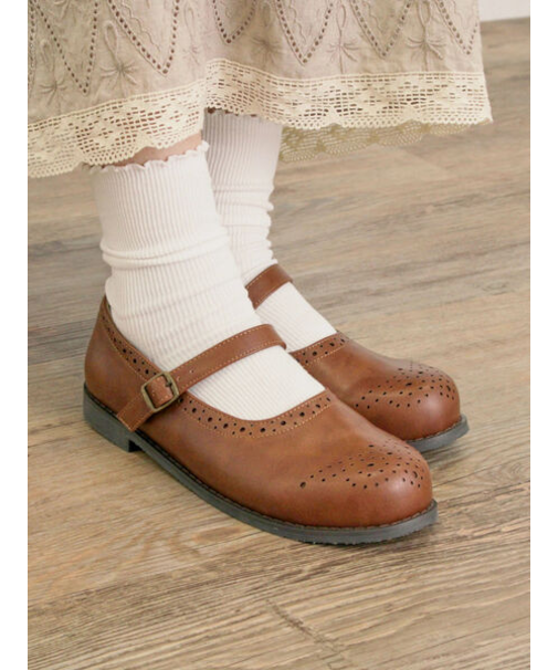 メダリオンワンストラップシューズ