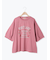 クロス刺繍ロゴプリントTシャツ
