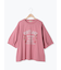 クロス刺繍ロゴプリントTシャツ