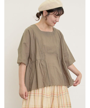 ◎裾スカラップブラウス