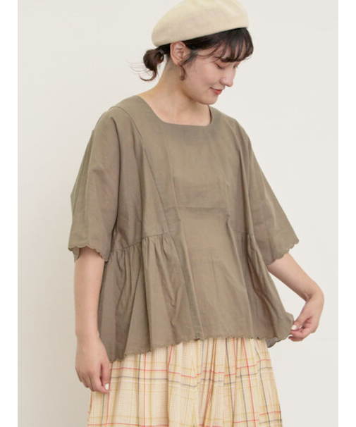 ◎裾スカラップブラウス