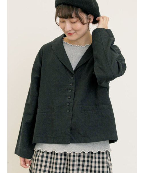 【Cross×Linen】ショールカラージャケット