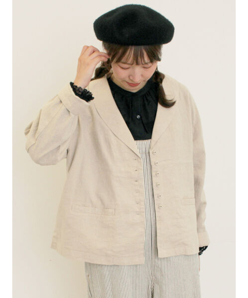 【Cross×Linen】ショールカラージャケット