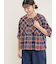 ◎チェック柄前後2WAYブラウス