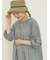 ◎綿麻袖フリルブラウス