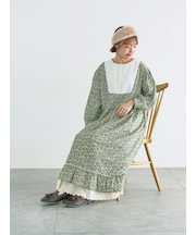 【WEB限定】胸元配色花柄ワンピース