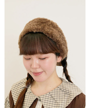 フェイクファーヘアバンド