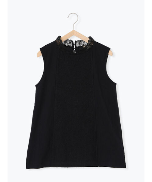 前身切替襟レースノースリーブ