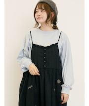 コード刺繍長袖Tシャツ