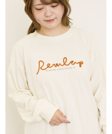 コード刺繍長袖Tシャツ