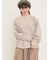 ハンドステッチ風花柄シャーリングブラウス