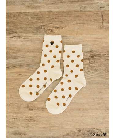 【Disney】ミッキーマウス/ドット柄ソックス