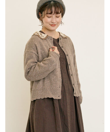 【マカベアリス×Samansa Mos2】刺繍カーディガン