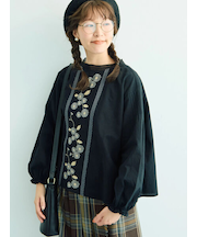【WEB限定】花柄刺繍ブラウス