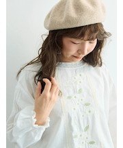 【WEB限定】花柄刺繍ブラウス