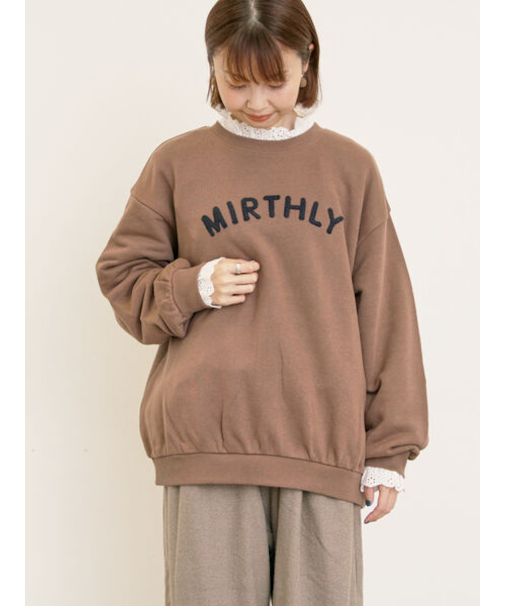 飛び裏毛ざっくり刺繍ロゴスウェット