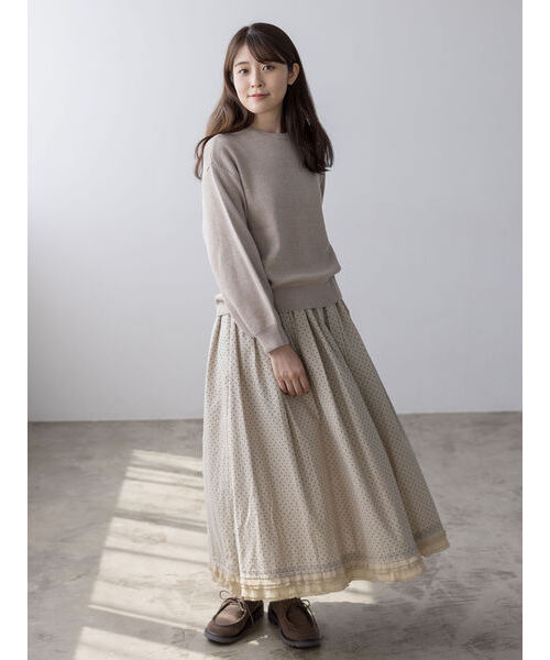 ゆべし×Samansa Mos2】裾フリルギャザースカート｜サマンサモスモスの
