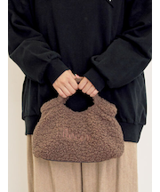 【2WAY】ロゴ刺繍ボアショルダーバッグ