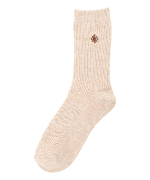 雪柄刺繍ソックス