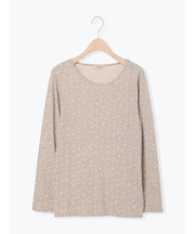 【吸湿発熱】ベア天雪柄クルーネックインナー