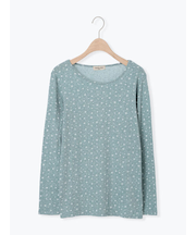 【吸湿発熱】ベア天雪柄クルーネックインナー