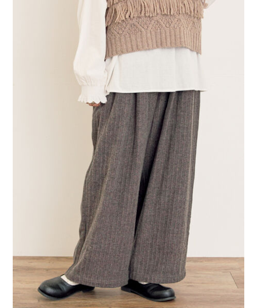 【M/Lサイズ】ツータックゆるストレートパンツ
