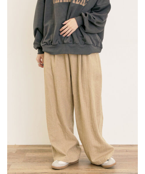 【M/Lサイズ】ツータックゆるストレートパンツ