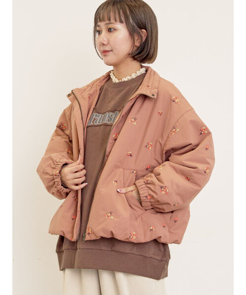 小花総刺繍中綿ジャケット｜サマンサモスモスの通販｜&mall（アンド