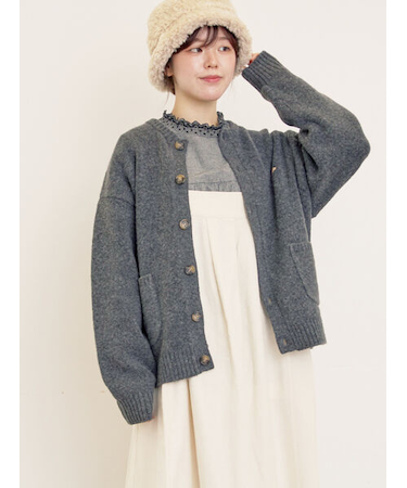 【KELTY×Samansa Mos2】クルーネックカーディガン