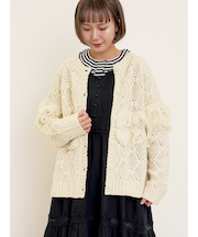 【Fluffy Wool Blend】フリンジ前後2WAYニット