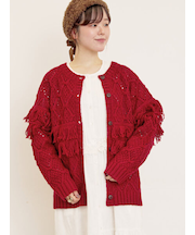 【Fluffy Wool Blend】フリンジ前後2WAYニット