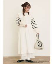 【Alice×Samansa Mos2】配色エプロンワンピース