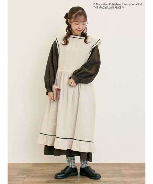 【Alice×Samansa Mos2】配色エプロンワンピース