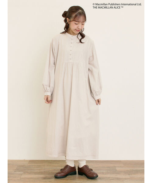 【Alice×Samansa Mos2】スタンドネック裾タックワンピ Alice×Samansa Mos2】スタンドネック裾タックワンピ｜サマンサモスモス