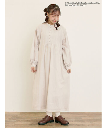 【Alice×Samansa Mos2】スタンドネック裾タックワンピ