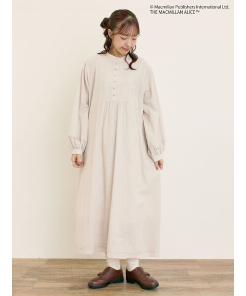 【Alice×Samansa Mos2】スタンドネック裾タックワンピ