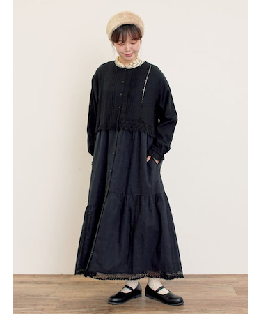 【S/Mサイズ】レースパッチワークワンピース