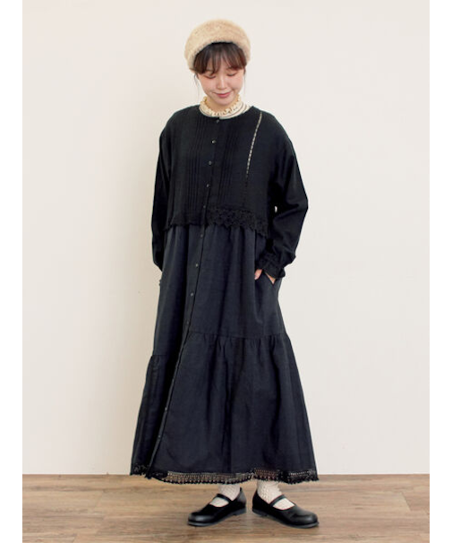 【S/Mサイズ】レースパッチワークワンピース