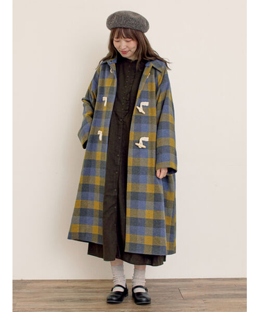 [タスマニアウール]2WAY襟ロングコート