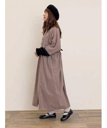 【S/Mサイズ】ドルマンスリーブギャザーワンピース