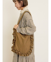 ラウンドフリルトートバッグ