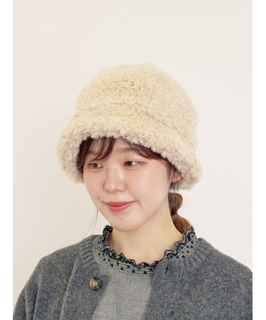 【消臭効果/2WAY】リボン付ボアハット