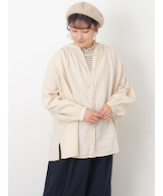 【Cross×Linen】ギャザーブラウス