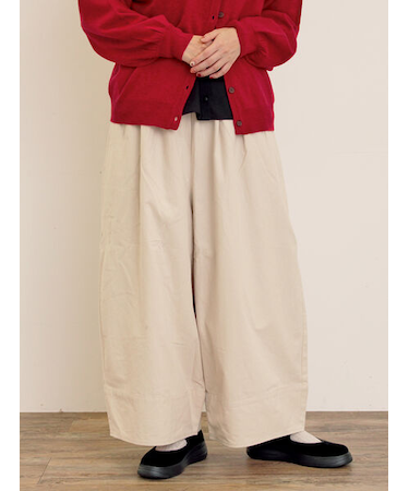 [帯電防止裏地]裾切替バルーンパンツ《M/Lサイズ》