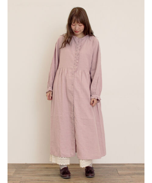【Cross×Linen】フリルワンピース《S/Mサイズ》
