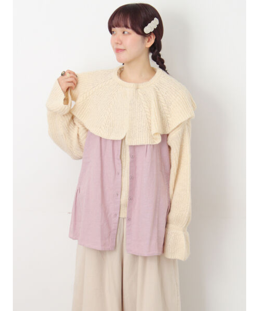 【Cross×Linen】ピンタックベスト