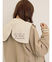 ウール混セーラーカラー2WAY刺繍スタジャン