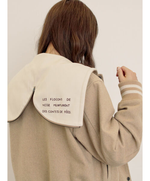 ウール混セーラーカラー2WAY刺繍スタジャン